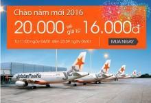 Jetstar mừng năm mới với 20000 vé máy bay giá chỉ từ 16000 đồng