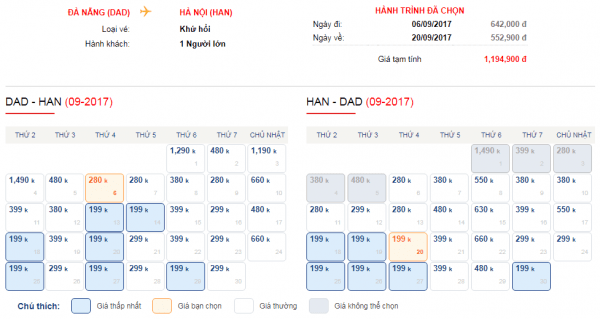 Vé máy bay đi Hà Nội chỉ từ 199k