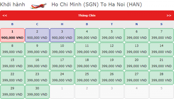 Đặt vé máy bay đi Hà Nội giá chỉ từ 399k