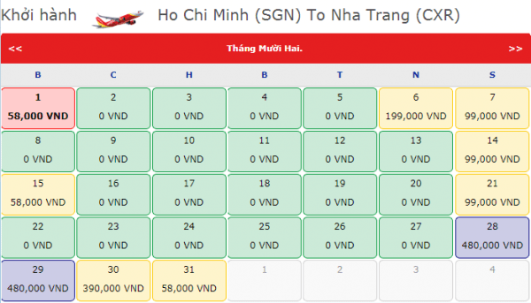 Vé máy bay đi Nha Trang giá rẻ chỉ từ 0 đồng