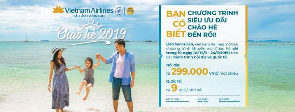 Vietnam Airlines chào hè với giá vé máy bay chỉ từ 299k