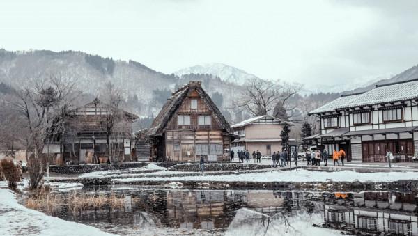 làng cổ Shirakawago, Nhật Bản.