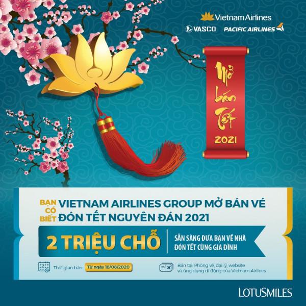 VietnamAirlines và Pacific Airlines mở bán vé Tết 2021