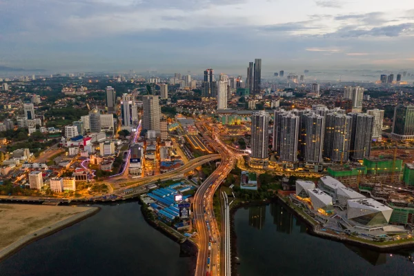 Thành phố Johor Bahru từ trên cao