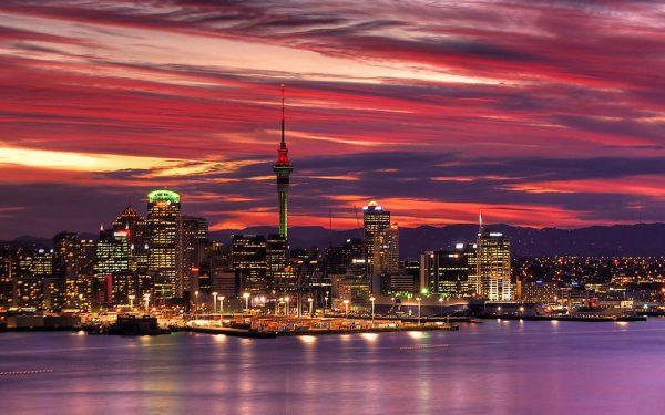 Thành phố Auckland xinh đẹp, huyền ảo khi về đêm